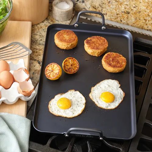 Sur La Table Carbon Steel Double Burner Griddle, 17" x 11"