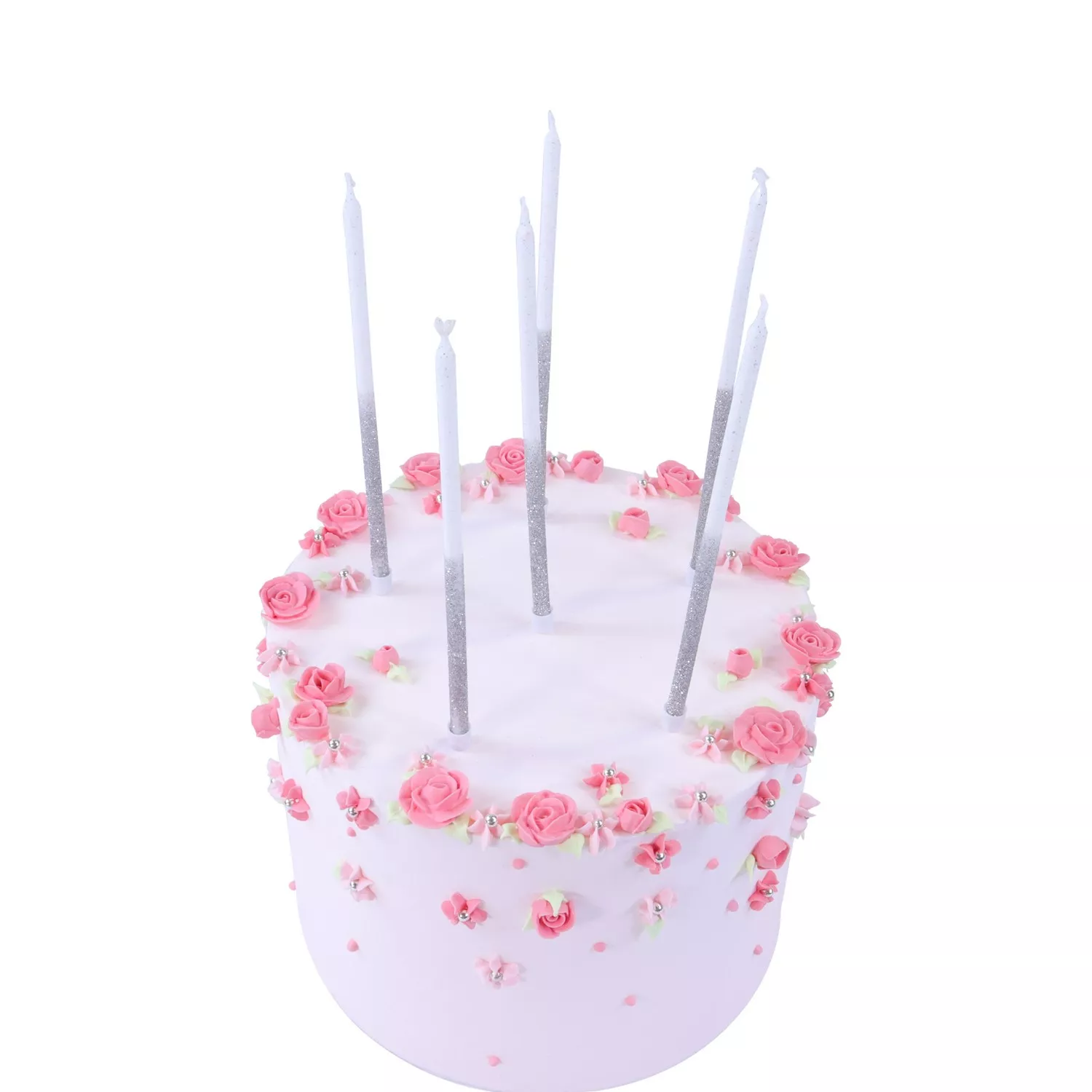 PME Tall Glitter Candles, Set of 16