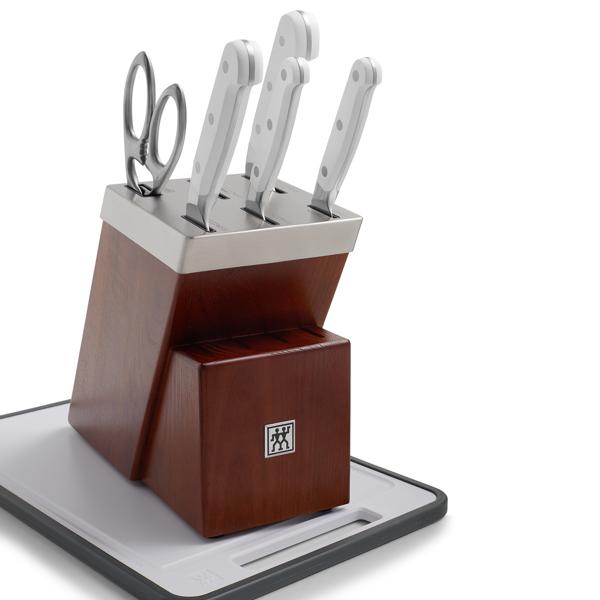 Zwilling Pro Le Blanc 7-Piece Self-Sharpening Knife Block Set