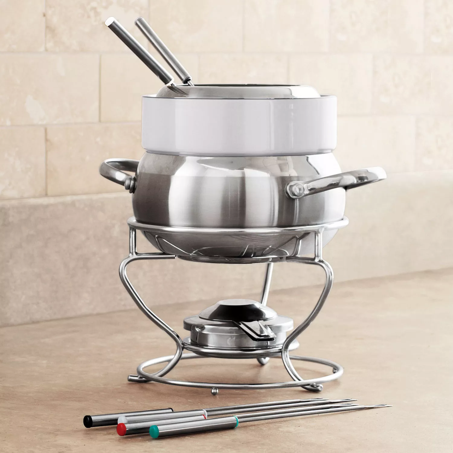 Sur La Table Stainless Steel Fondue