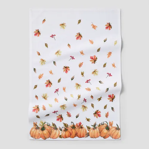 Sur La Table Pumpkin Leaves Kitchen Towel