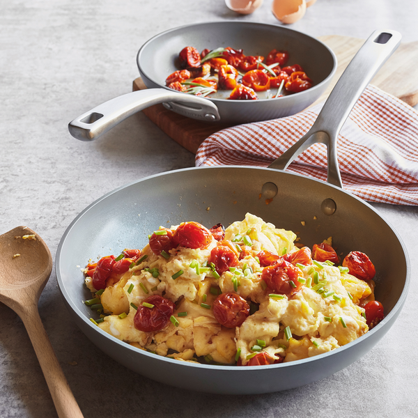 Scrambled Eggs with Blistered Tomatoes