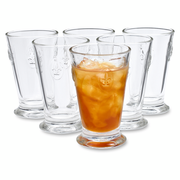 La Roch&#232;re Fleur-De-Lys Iced Tea Glasses, Set of 6