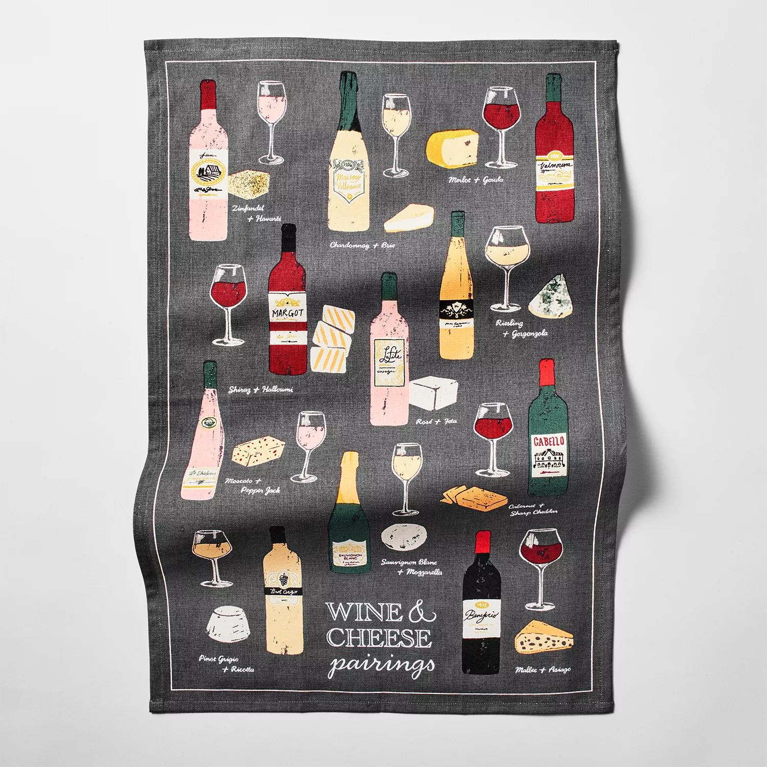 Wine Bottle Kitchen Towel