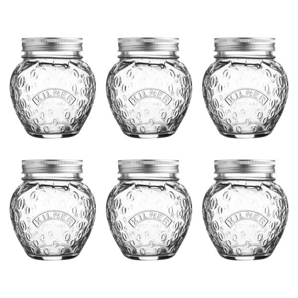 Kilner Set of 6 Strawberry Jars, 13.5 oz.