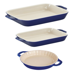 Staub Stoneware 3-Piece Bakeware Set Beautiful to serve in and easy to clean