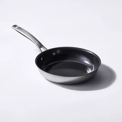 Sur La Table Classic 5-Ply Ceramic Nonstick Stainless Steel Skillet Set of 2, 8" & 10"