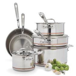 All-Clad Copper Core 10-Piece Cookware Set Awesome Pots and Pans, best hardware and looks great