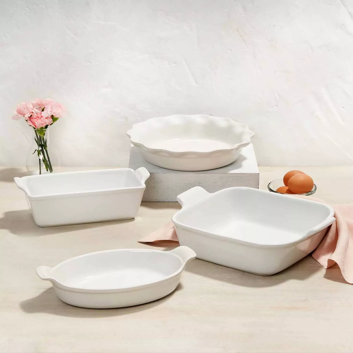 Le Creuset Stoneware 4-Piece Heritage Bakeware Set