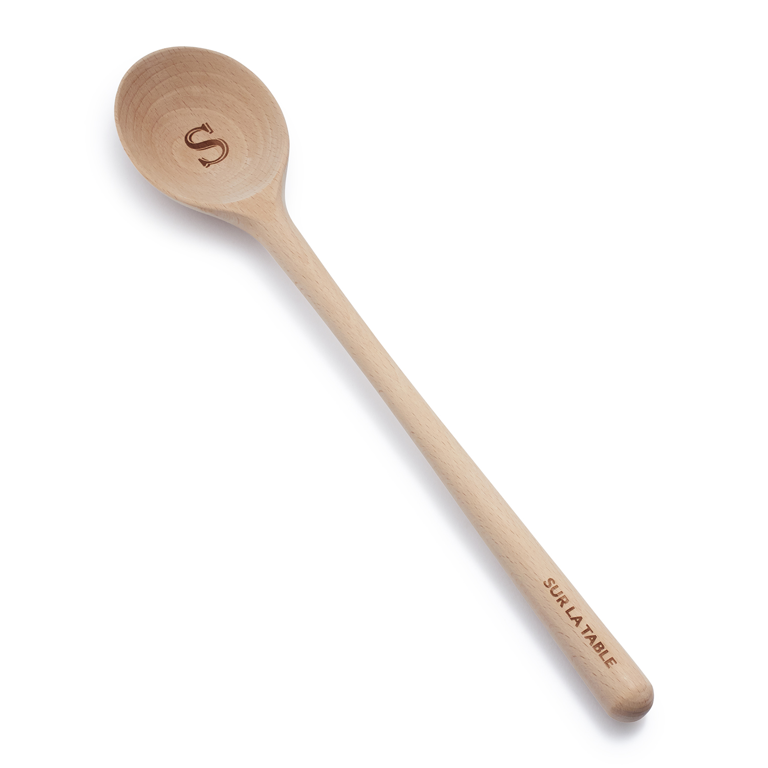 Sur La Table Beechwood Monogram Spoon
