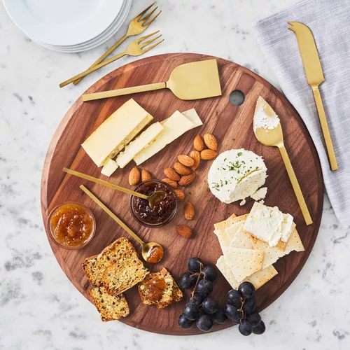 Sur La Table Black Walnut Round Cheese Board