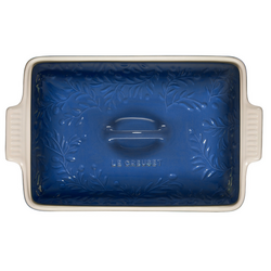 Le Creuset Olive Branch Heritage Rectangular Casserole with Lid, 12" x 9"