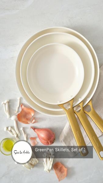GreenPan Hamptons Skillets, Set of 3