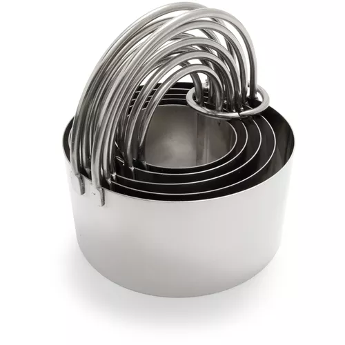 Sur La Table Stainless Steel Round Biscuit Cutters, Set of 5