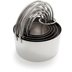 Sur La Table Stainless Steel Round Biscuit Cutters, Set of 5