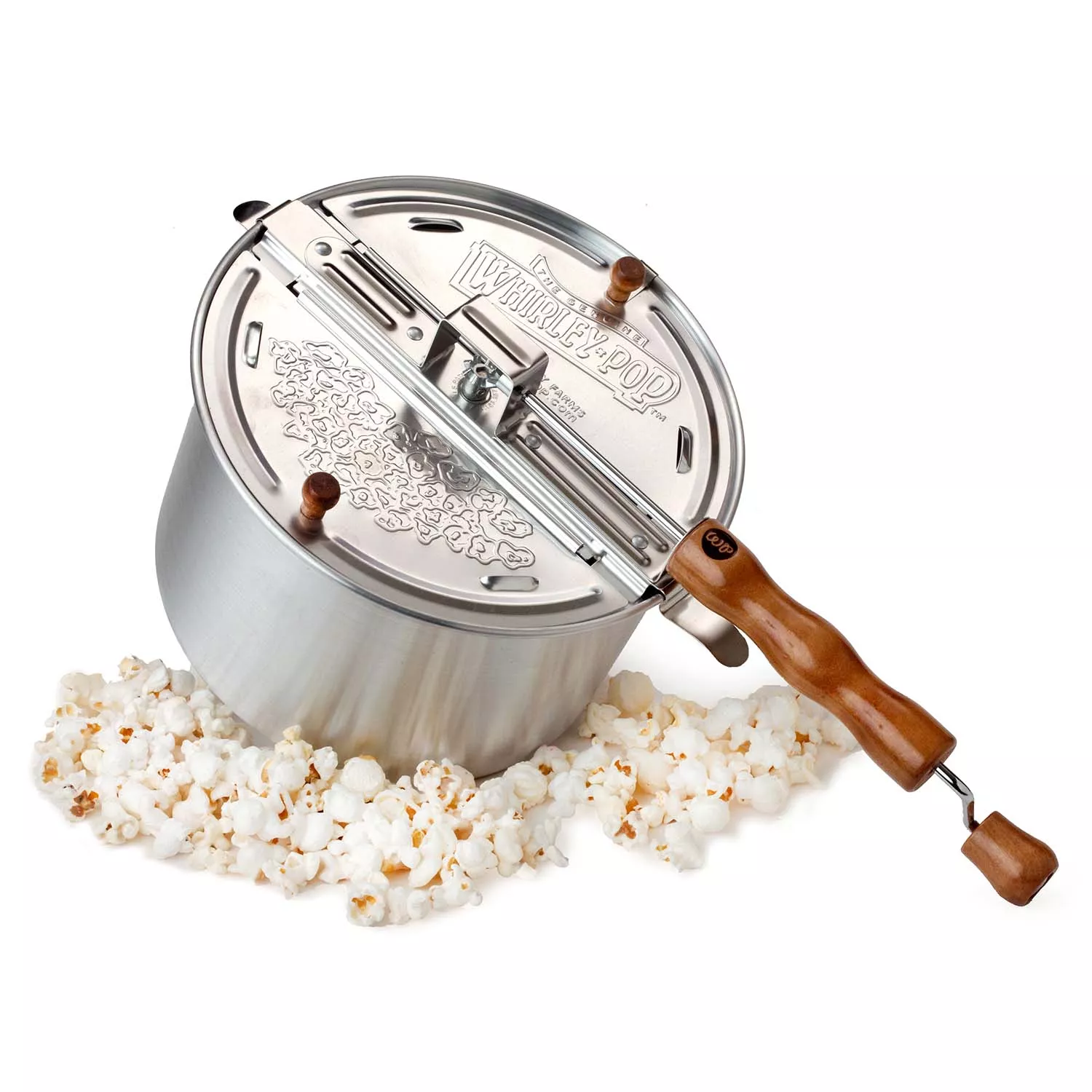 Original Whirley Pop Popcorn Maker - Wabash Valley Farms Gourmet Popcorn  Popper, Aluminum Popcorn Pot With Nylon Gears, 3-Minute Stove Top Nostalgia
