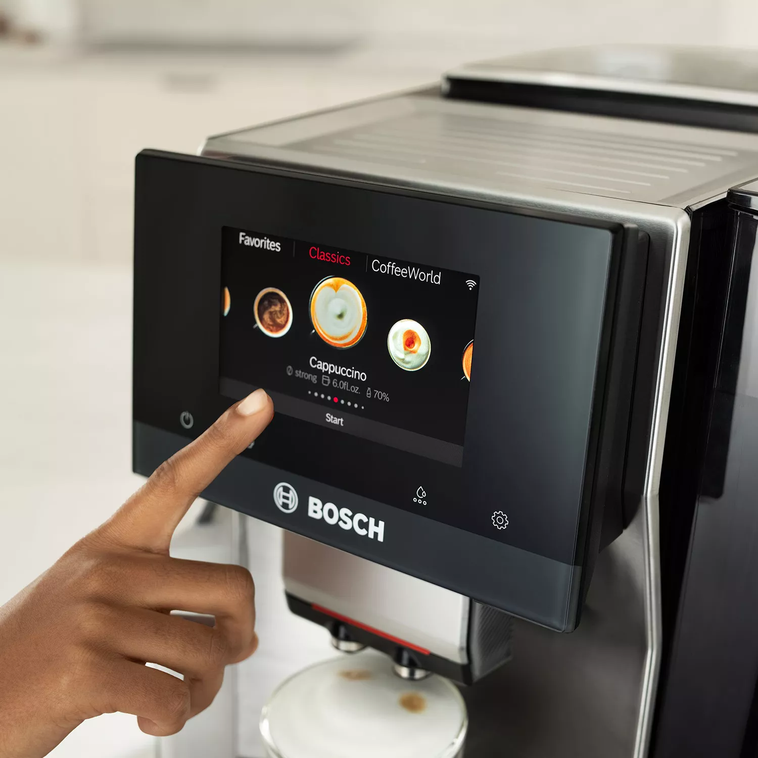 Bosch 800 Series Fully Automatic Espresso Machine in Stainless Steel