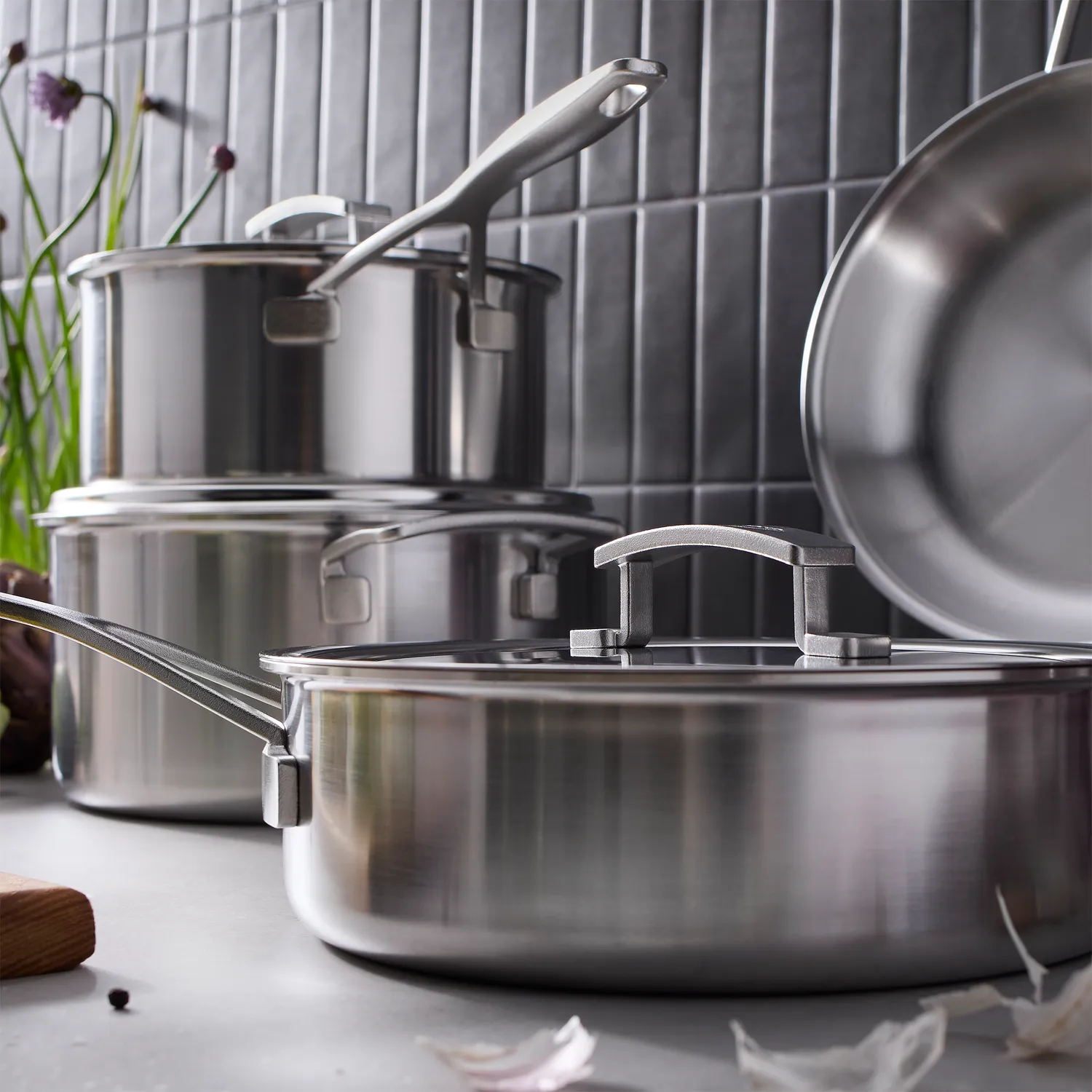 Demeyere Industry5 Stainless Steel 7-Piece Cookware Set