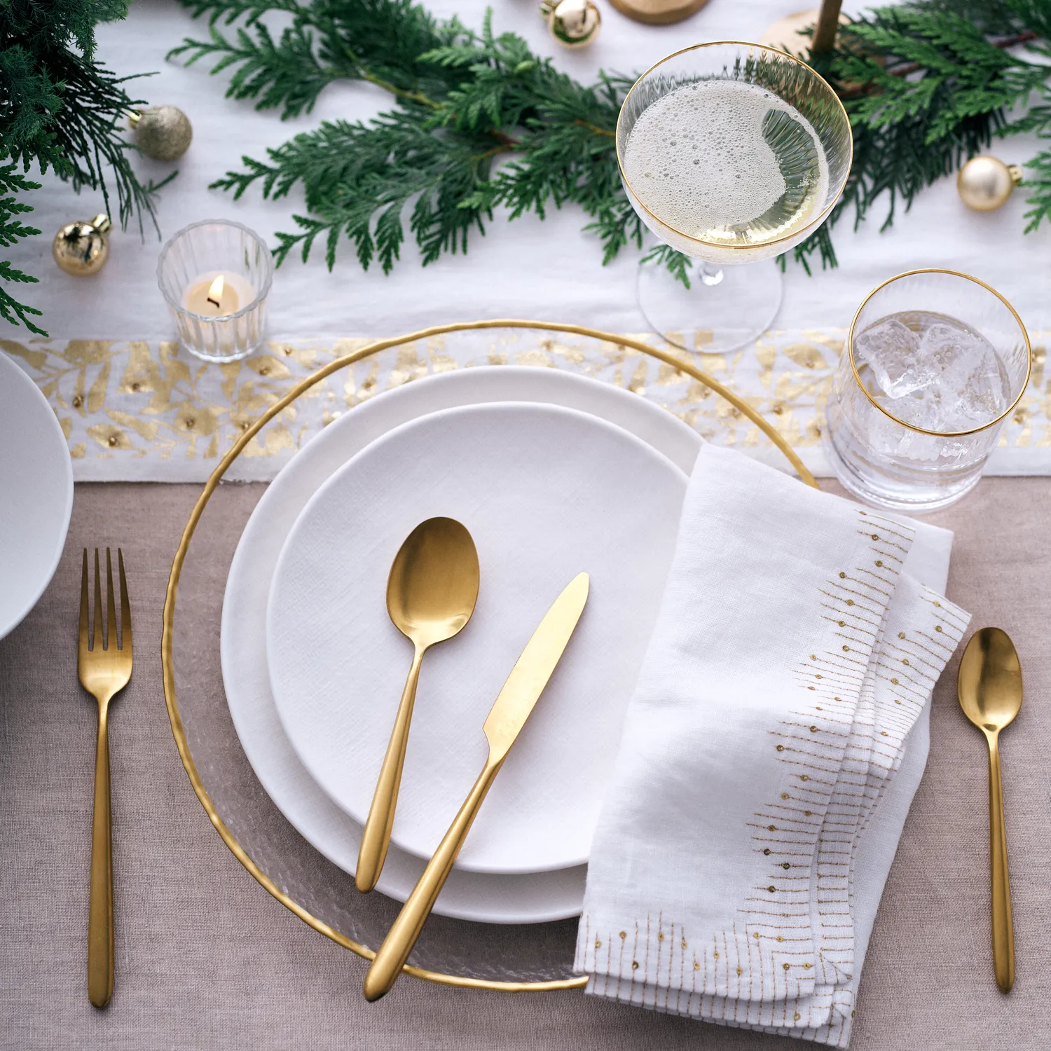 Sur La Table Gold Rim Glass Charger