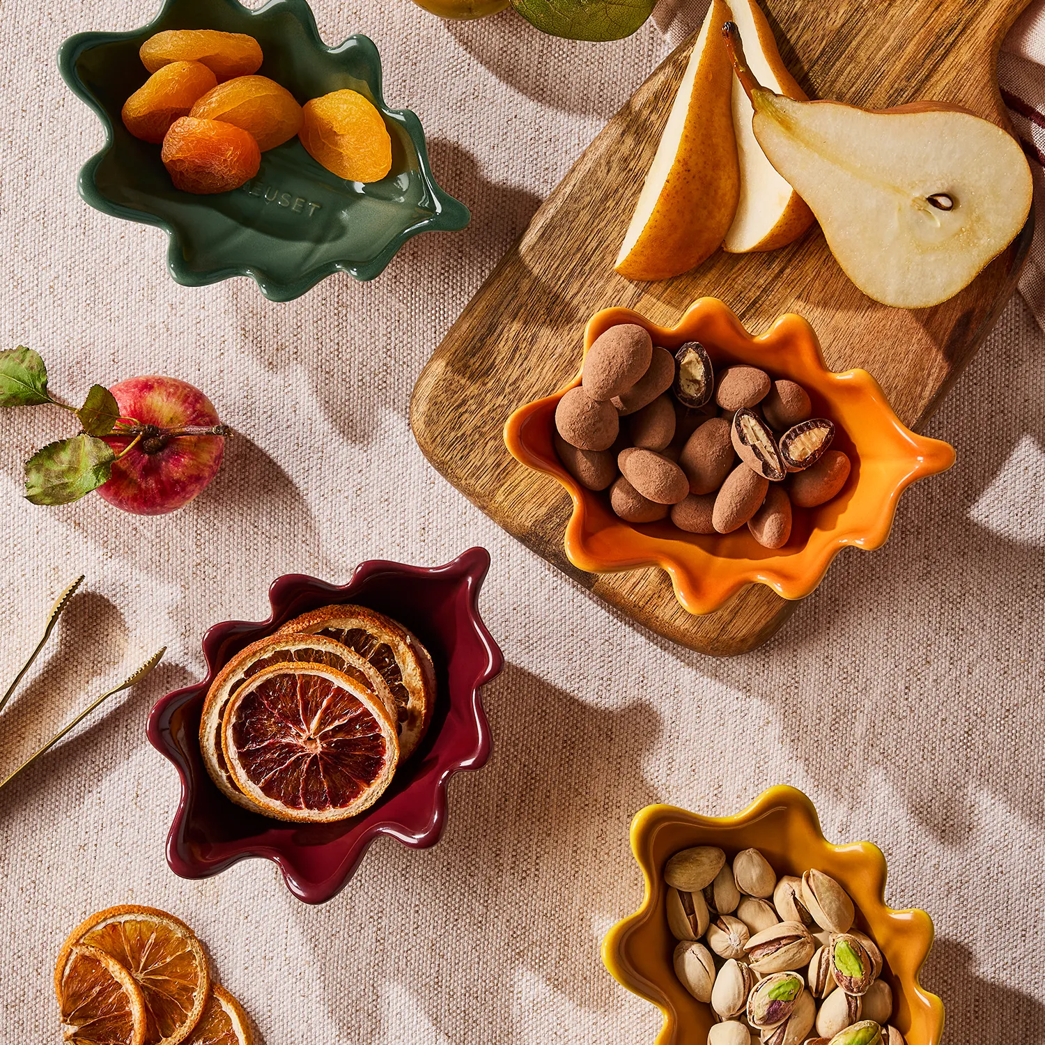 Le Creuset Oak Leaf Mini Bowls, Set of 4