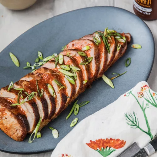Slow-Roasted Pork Loin with Korea Glaze