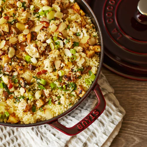 Steam Grilled Lamb Chops over Fall Couscous