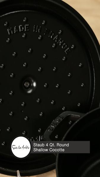 Staub Round Wide Dutch Oven, 4qt.