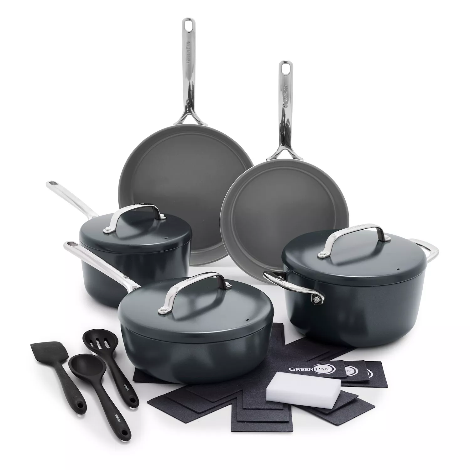 GreenPan GP5 11-Piece Cookware Set with Bonus Pan Protectors