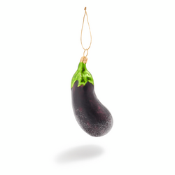 Eggplant Glass Ornament