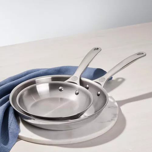 Le Creuset Stainless Steel Skillet Set, 8&#34; & 10&#34;