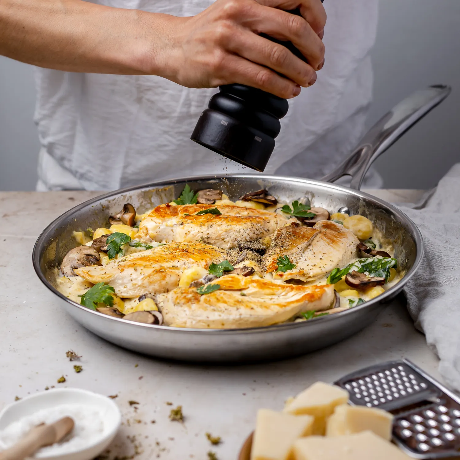 Cristel Castel'Pro Ultraply Professional Stainless Steel Skillet