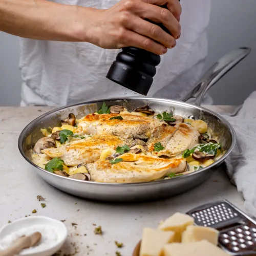 Cristel Castel'Pro Ultraply Professional Stainless Steel Skillet