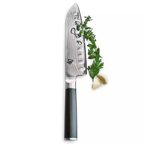 Shun Classic Hollow-Edge Santoku, 7&#34;