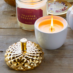 Figural Acorn Toasted-Chestnut Soy Candle, 5.1 oz.