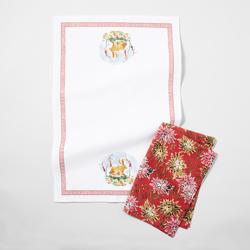 Sur La Table Thanksgiving Jacquard Turkey Kitchen Towel