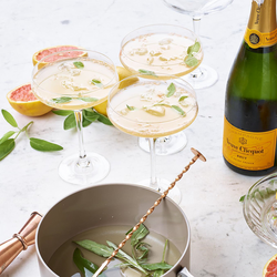 Grapefruit and Sage Champagne Cocktail