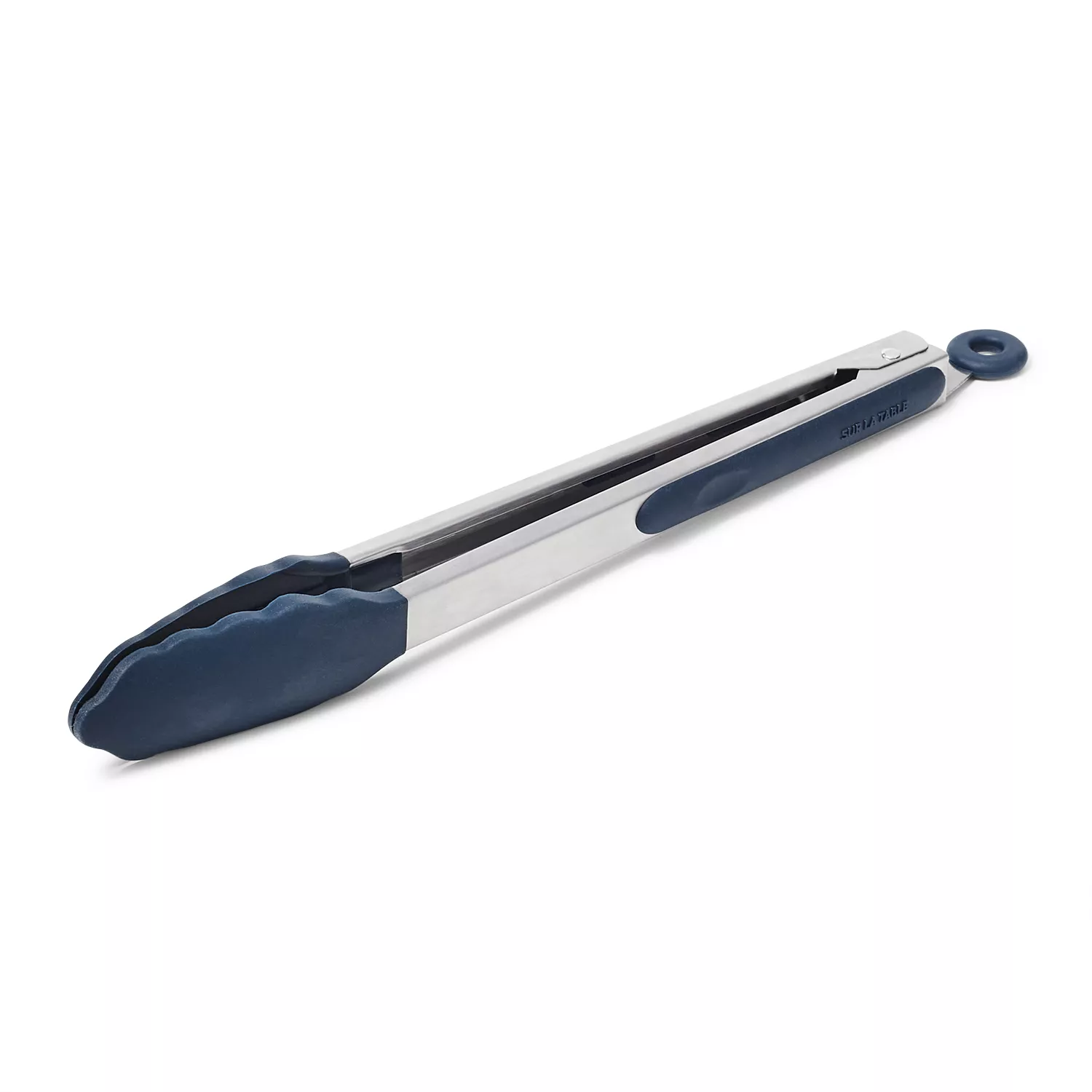 Sur La Table Silicone-Tipped Tongs, 12, Blue