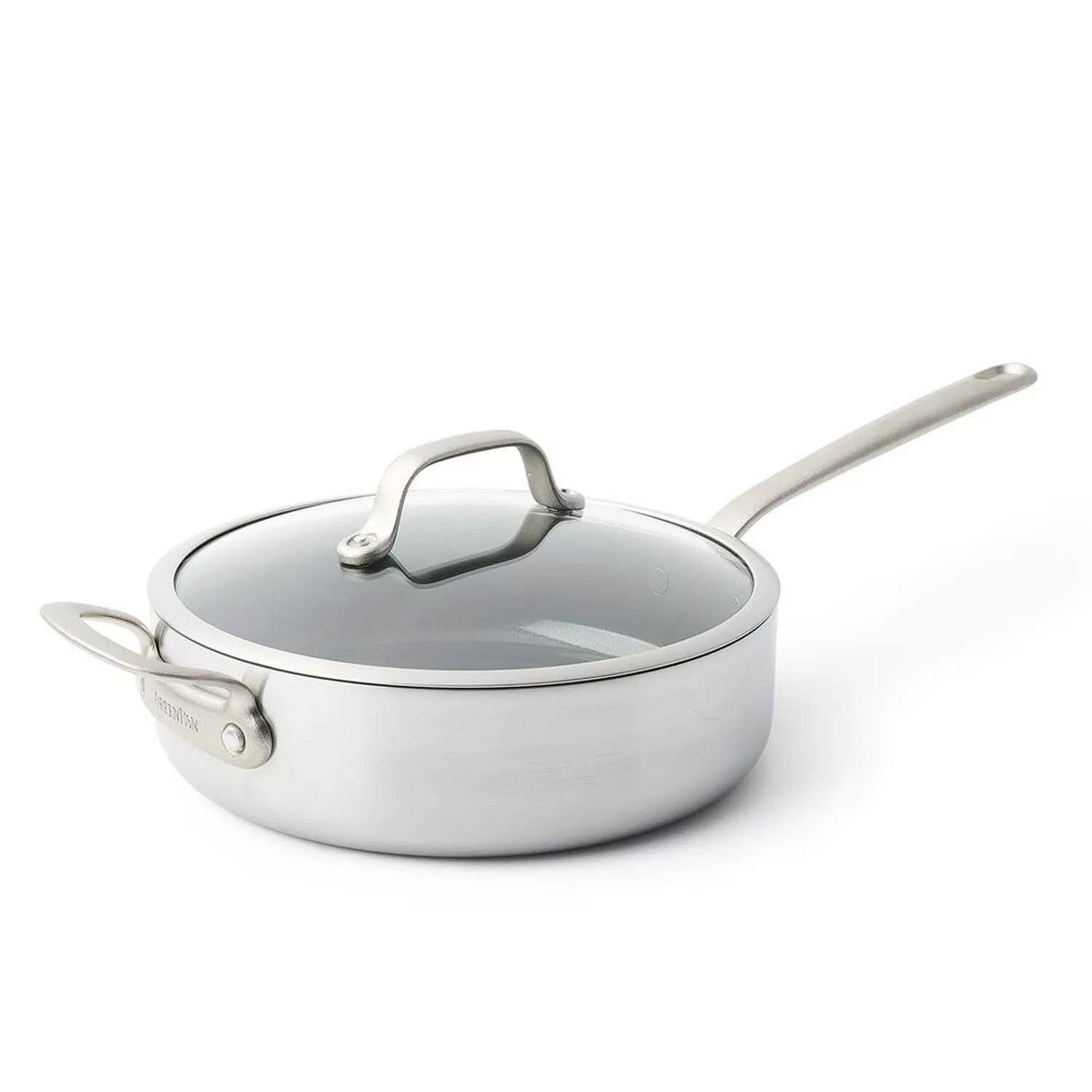 GreenPan Craft Steel Covered Sauté Pan, 4 qt.