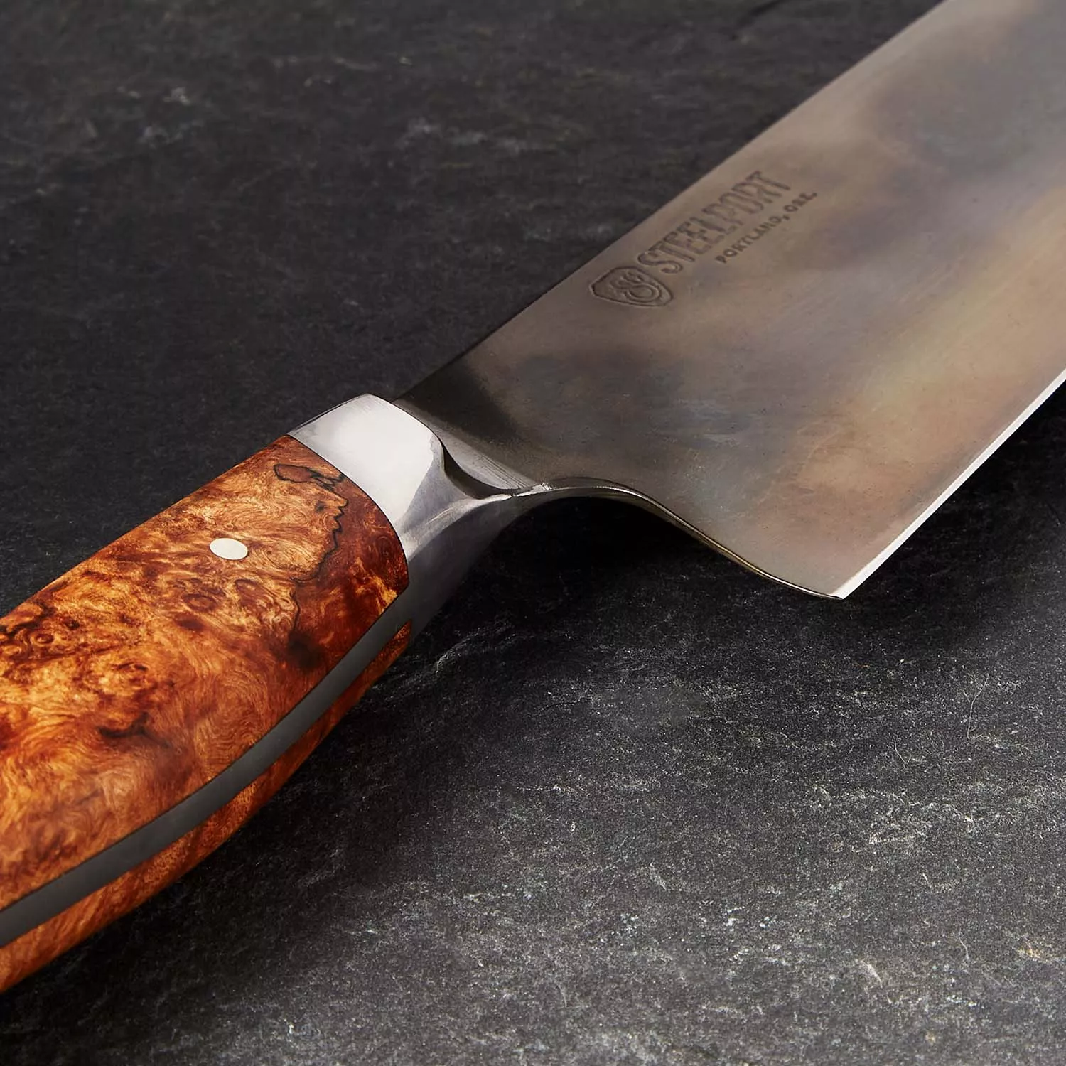 Steelport 6” Chef Knife 52100 Carbon Steel Stabilized Maple