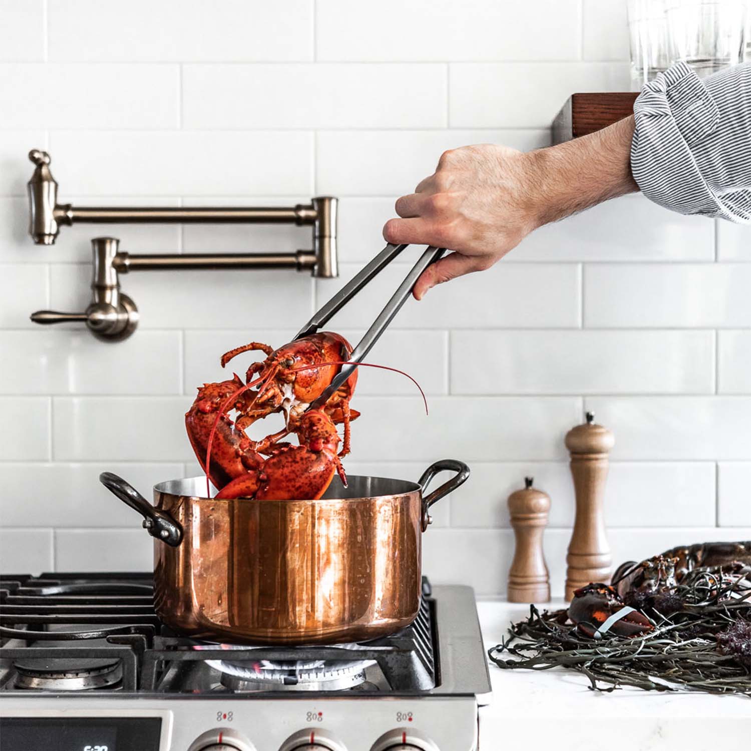 de Buyer Inocuivre Tradition Copper Stew Pan With Lid