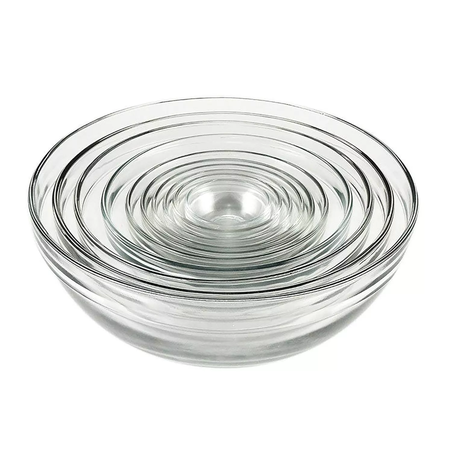 14-Piece Glass Bowls with Lids, Glass Salad Bowls Set - for Baking,  Cooking, Meal Prep and Kitchen Food Storage - Nesting and Microwave Safe