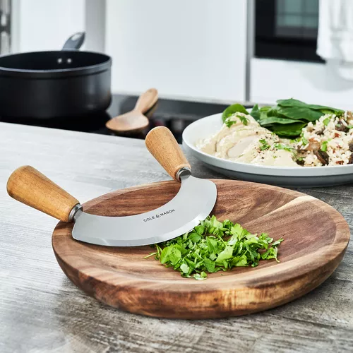 Cole & Mason Ashden Mezzaluna with Acacia Wood Board