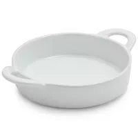 Sur La Table Porcelain Round Cr&#232;me Br&#251;l&#233;e Dish with Handles