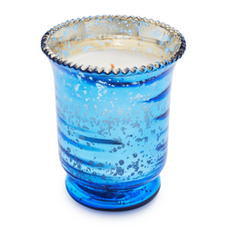 Blue Mercury Glass Candles