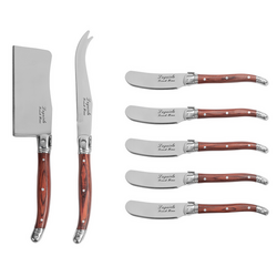 French Home 7-Piece Laguiole Cheese Knife & Spreader Set, 7 Piece