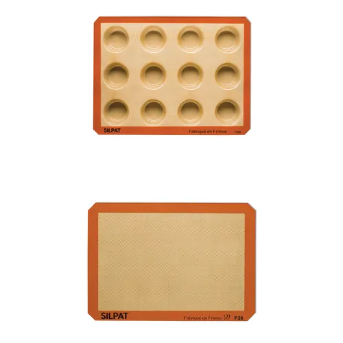 Silpat 12-Cup Muffin Mold and Medium Mat, Set of 2