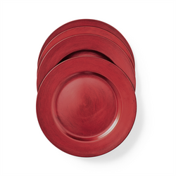 Sur La Table Red Chargers, Set of 4