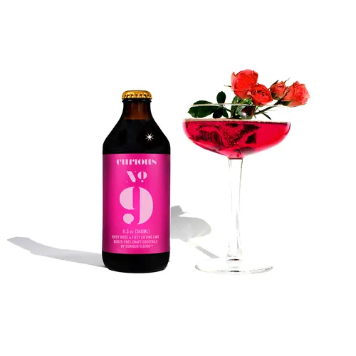 Curious Elixirs No. 9 Booze-Free Sparkling Rosé Cocktail