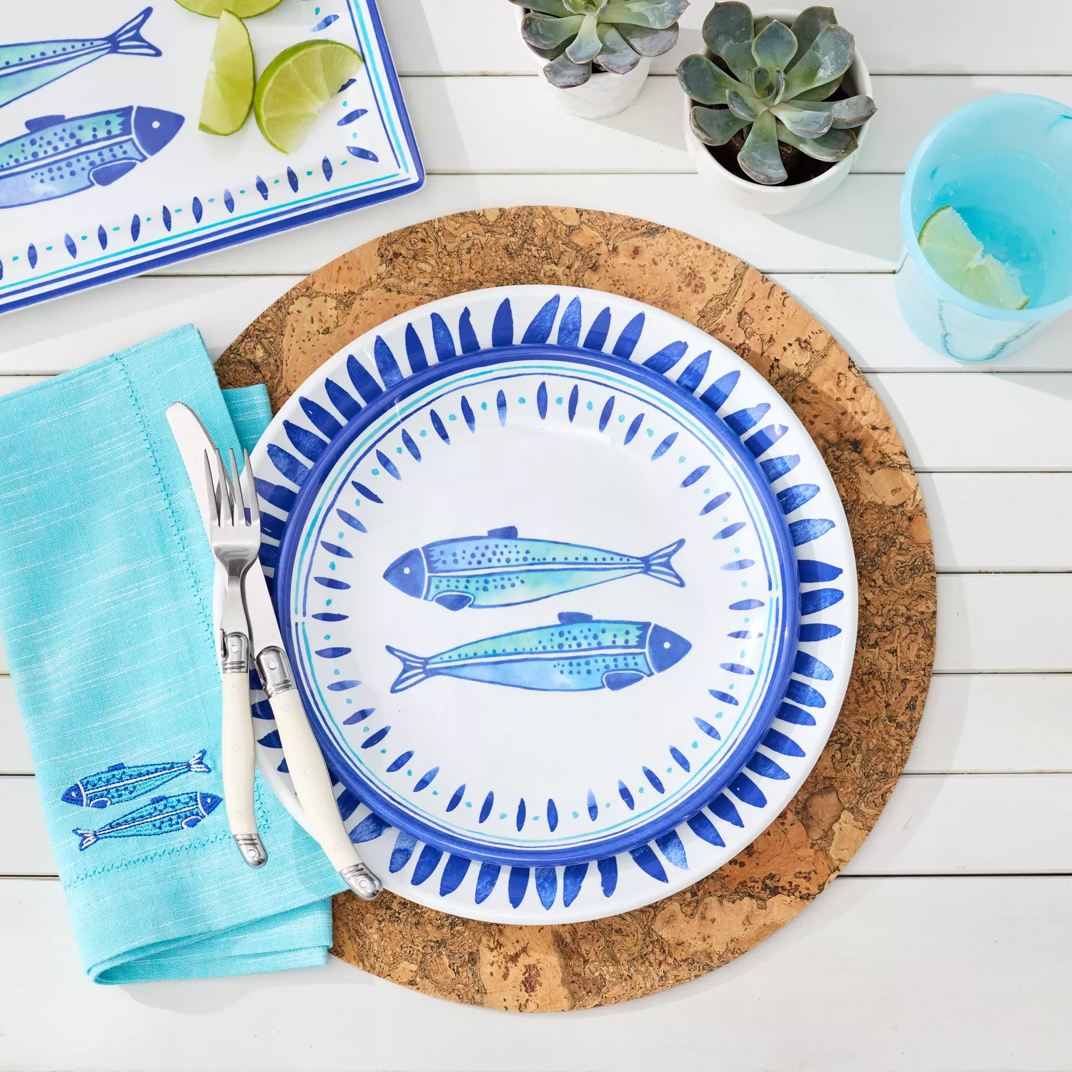 Sur La Table El Mar Melamine Dinner Plate