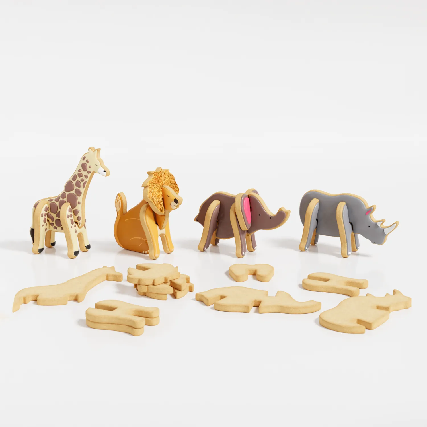 Sur La Table 3D Safari Cookie Cutter 7-Piece Set